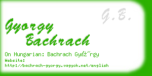 gyorgy bachrach business card